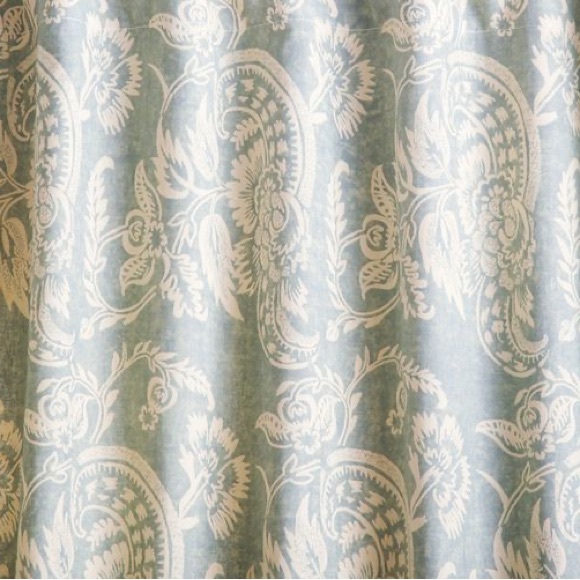 Pottery Barn Other - Pottery Barn Alessandra Print Linen blend shower curtain